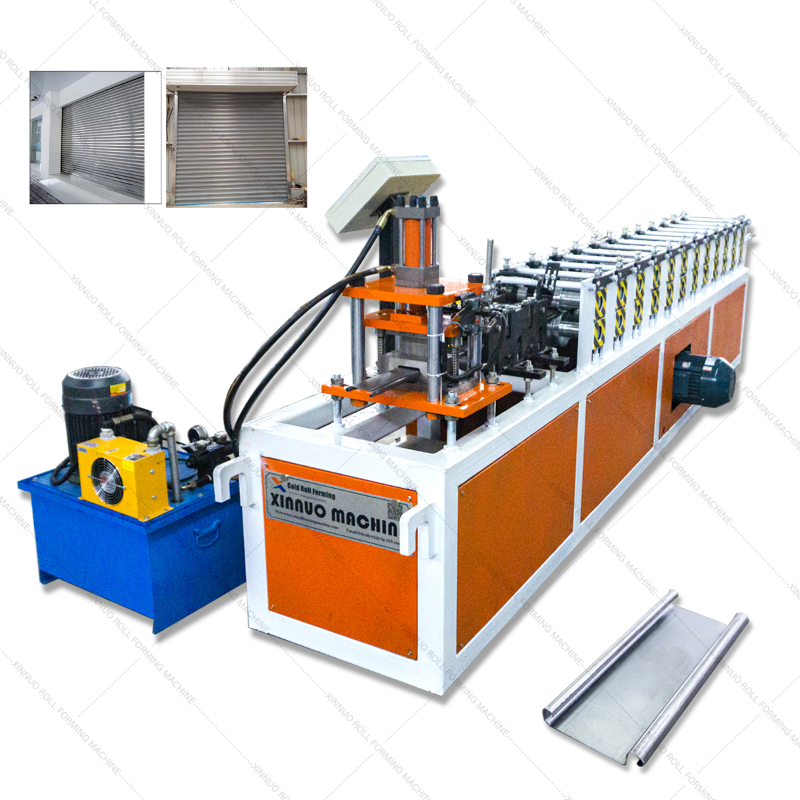 Cold roll forming machine for shutter door slats