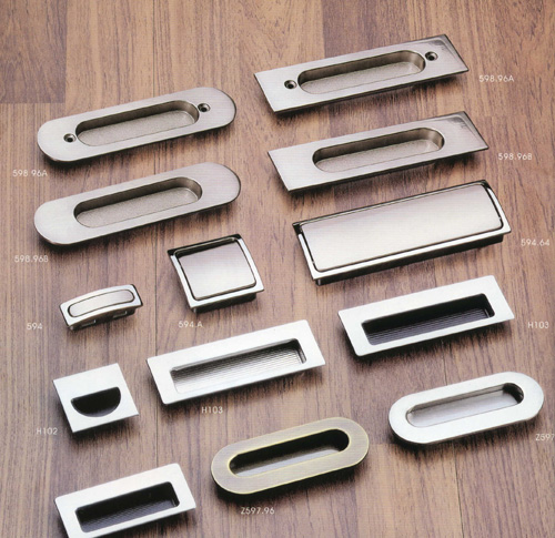 Flush Mount Aluminum Handle for Sliding Doors and Drawers