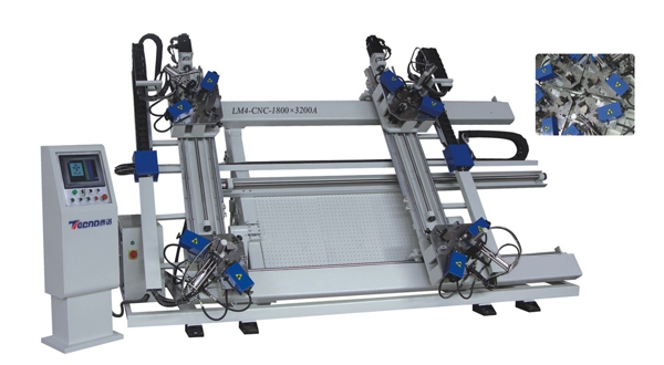 CNC Vertical Four-Point Corner Crimping Machine for Aluminum Windows and Doors