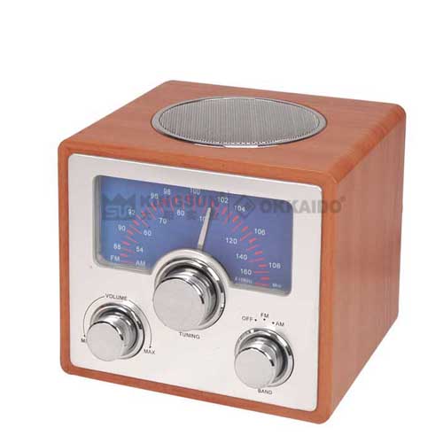 AM/FM Wooden Radio Receiver