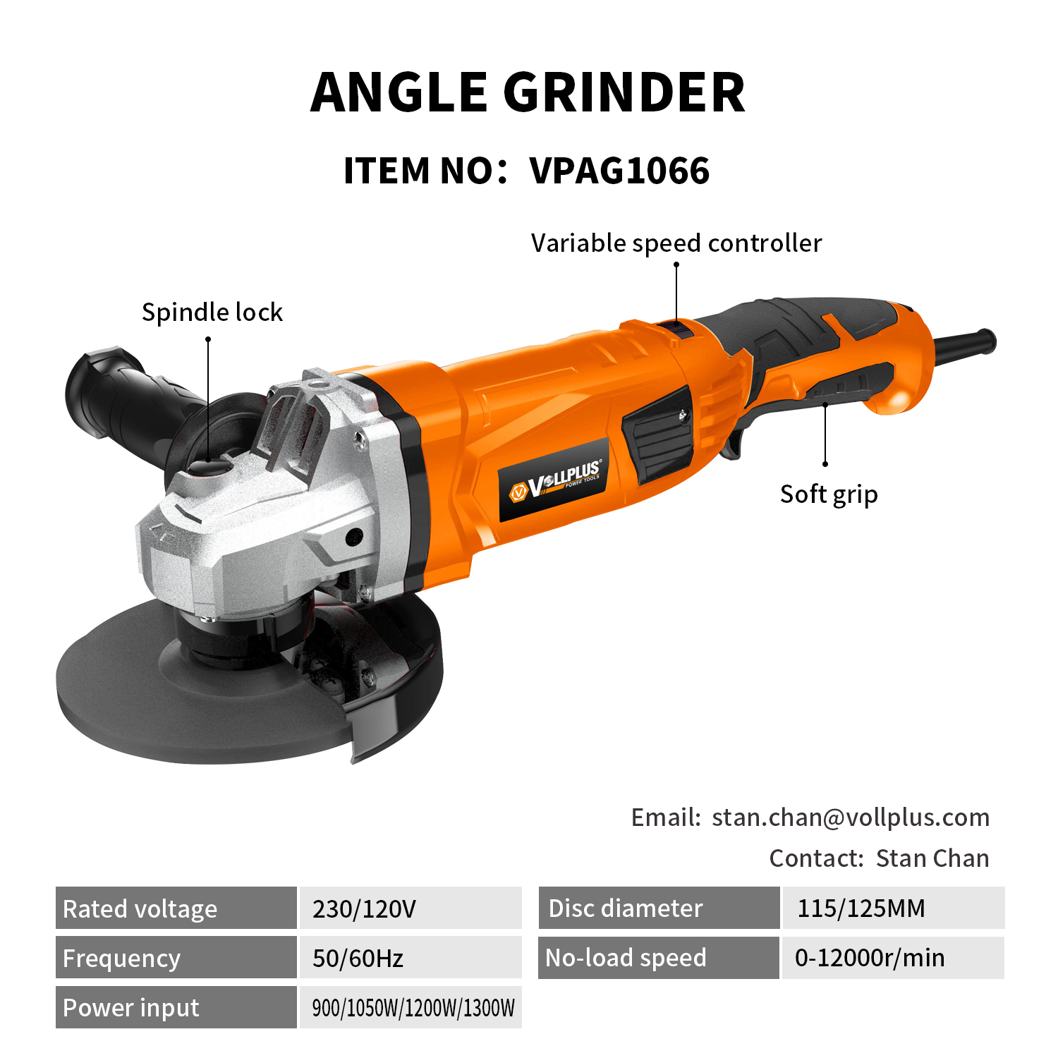 Variable Speed Angle Grinder
