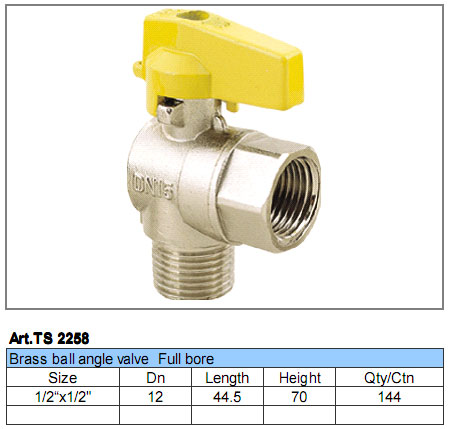 Brass Angle Valve 1/2" x 1/2"