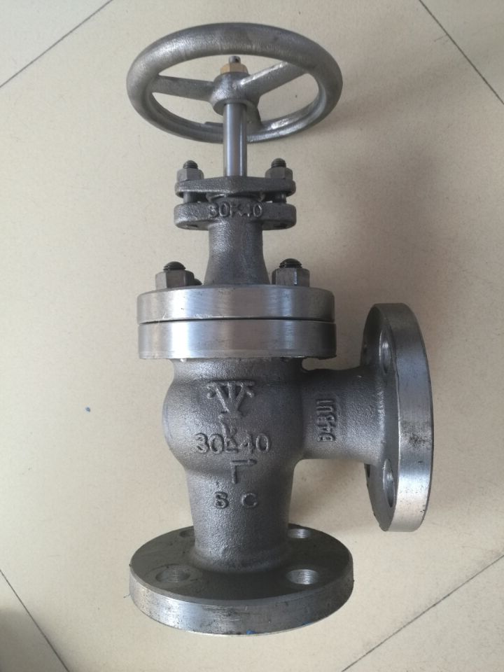 Flanged Industrial Angle Valve with Handwheel