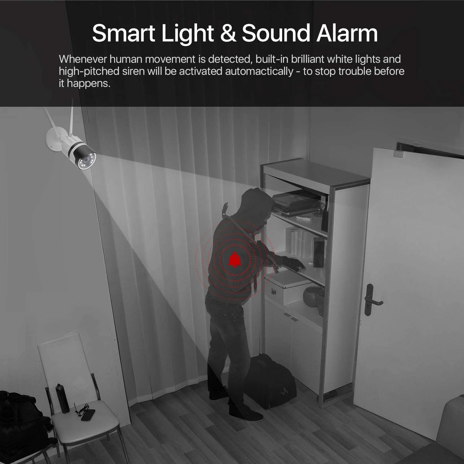 Smart light and sound alarm demonstration