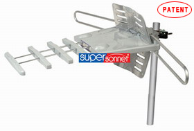Outdoor VHF/UHF TV Antenna with Booster