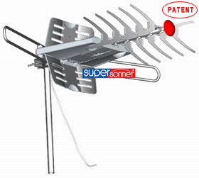VHF/UHF Full Channel TV Antenna with Booster