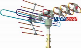 VHF/UHF Full Channel TV Antenna with Booster