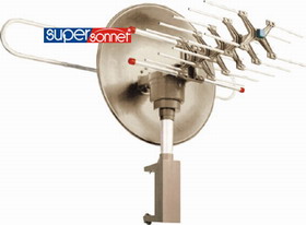 VHF/UHF Full Channel TV Antenna with Booster