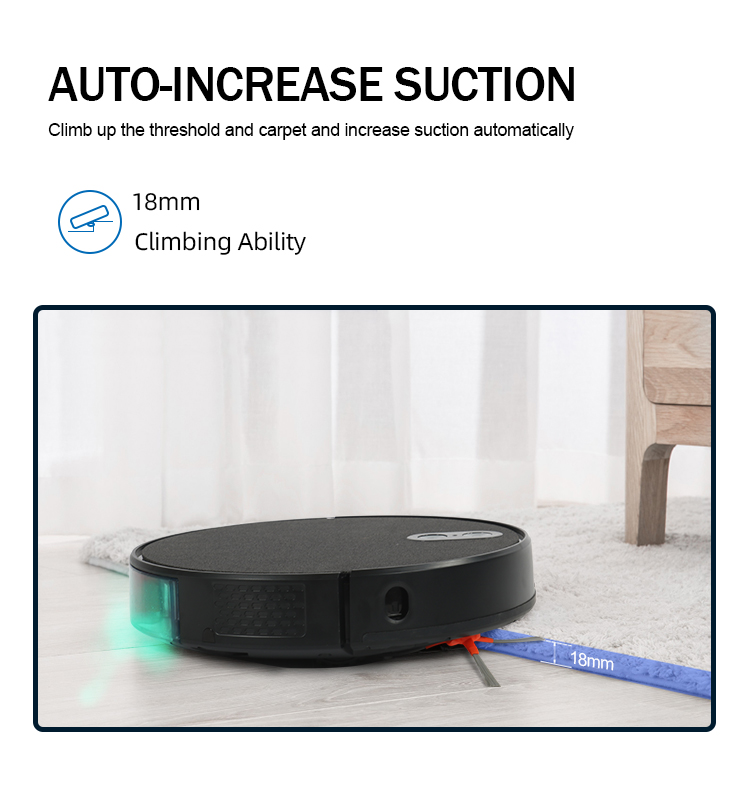 18mm Climbing Ability and Auto-suction Increase