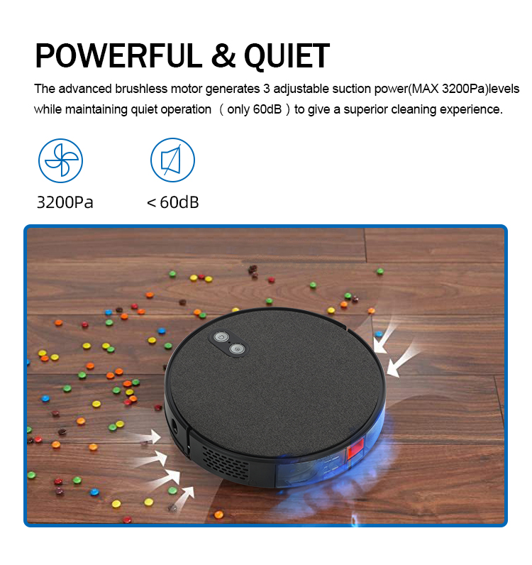 Brushless Motor and 3200Pa Suction Power