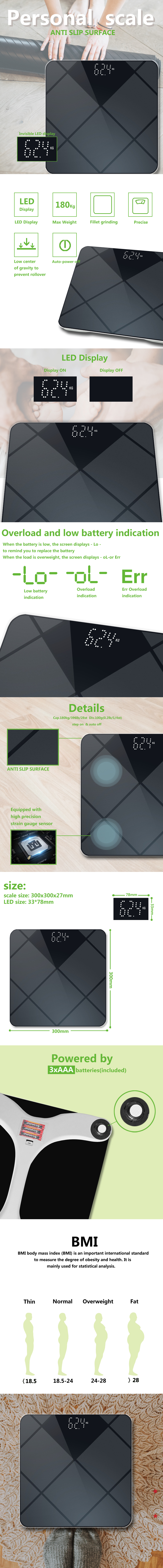 Detailed view of the anti-slip surface and LED display of the digital scale
