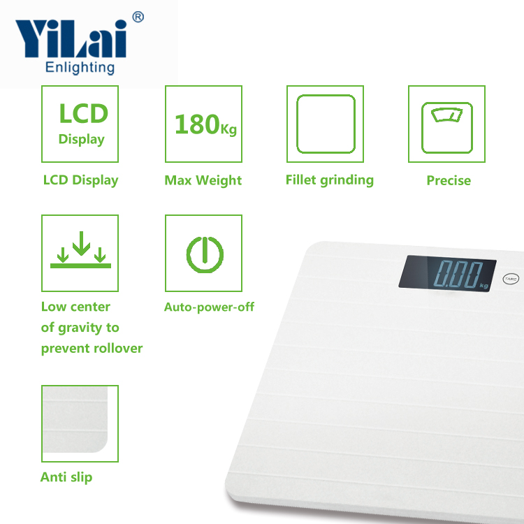 Anti-slip surface 180kg/396lb/28st 4lb LCD display personal scale - Image 2