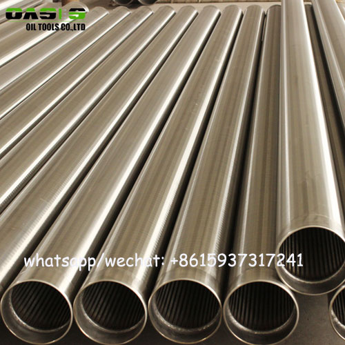 Close-up of wire wrap screen surface