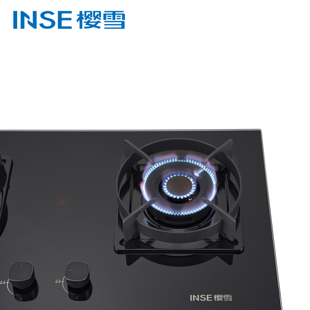 Dual Burner Gas Cooktop with Glass Surface