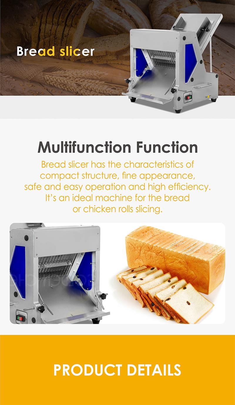 Compact commercial bread slicer exterior