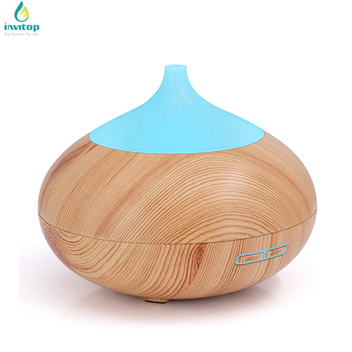 Wood Grain Aroma Diffuser with LED Lighting