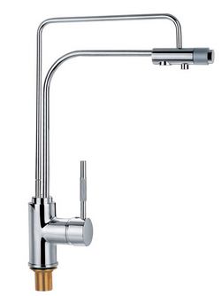 Articulating Chrome Kitchen Faucet with Pull-Down Sprayer