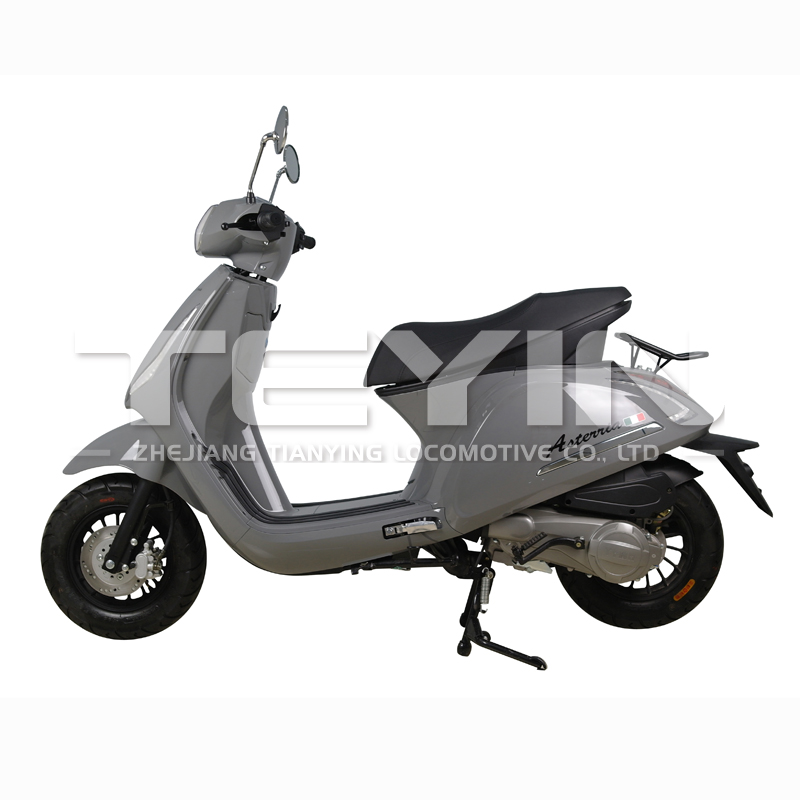 Close up of the scooter seat and storage area
