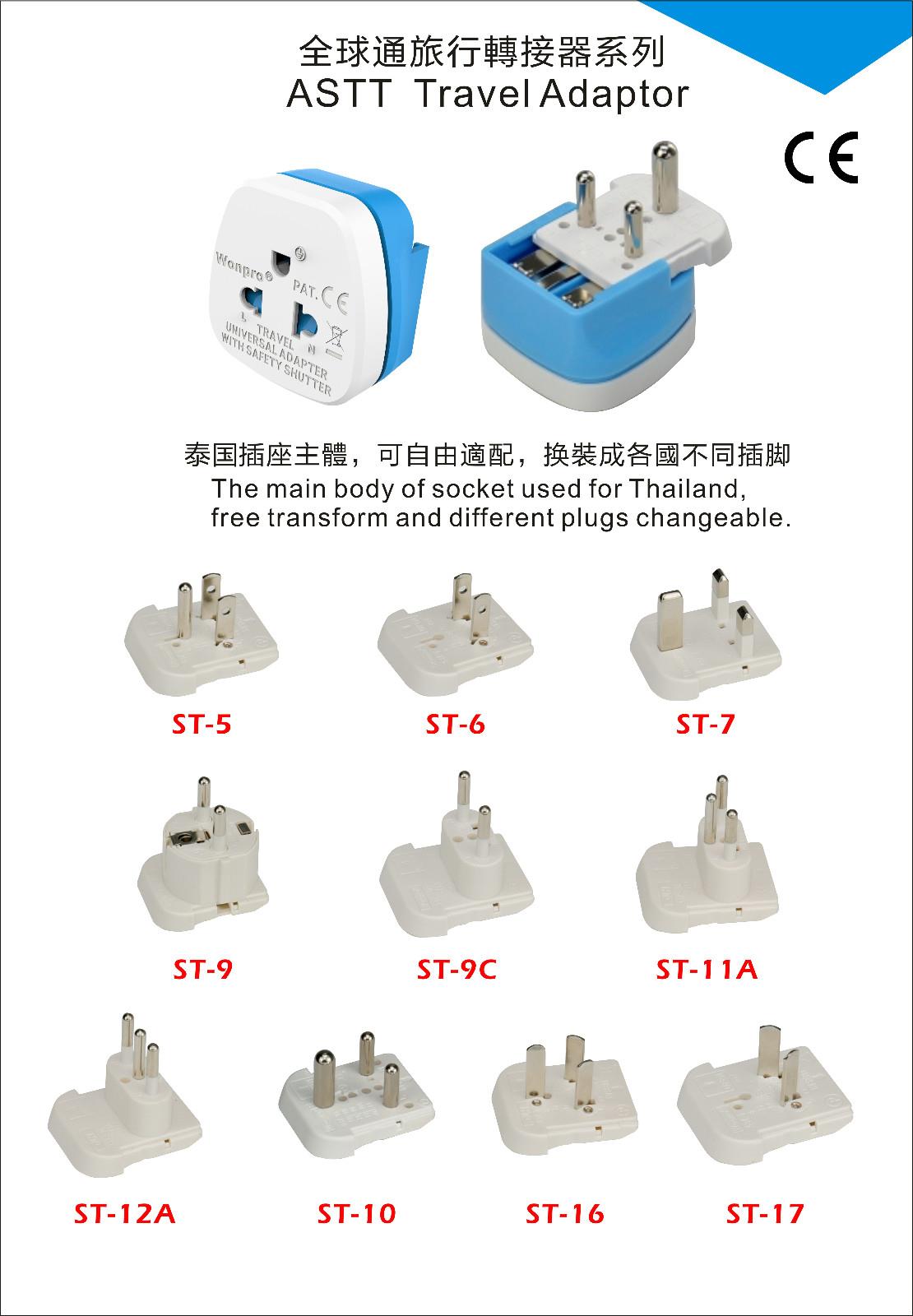 Universal Travel Adapter with Thailand Plug Socket