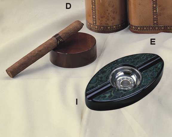 Cigar Ashtray with Metal Receptacle