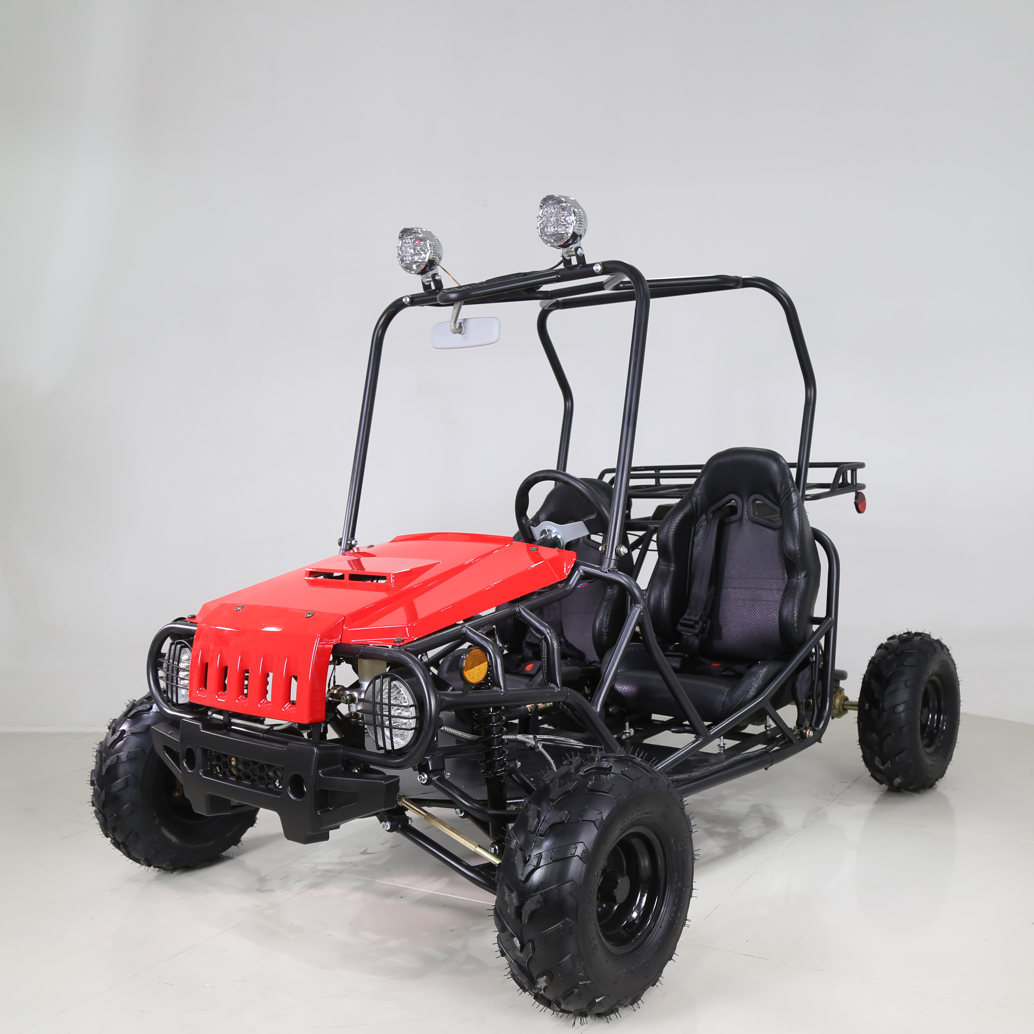 Red Recreational Off-Road ATV with Roll Cage