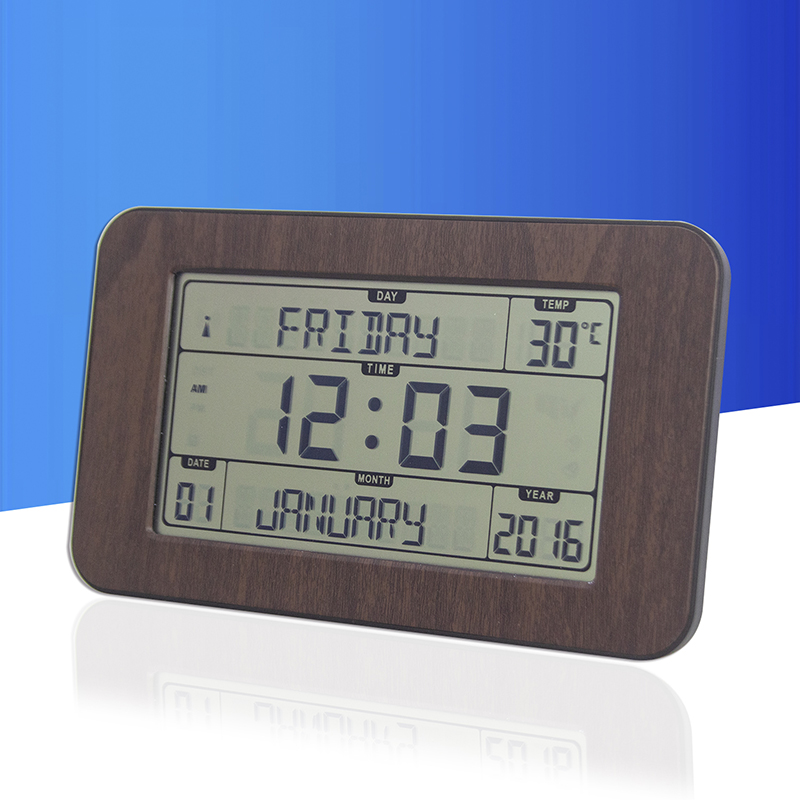 Atomic Digital Clock W/ Moon Week & Indoor Temp. - Image 2