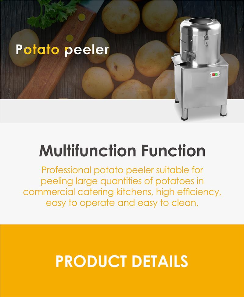 Professional potato peeler for commercial kitchens