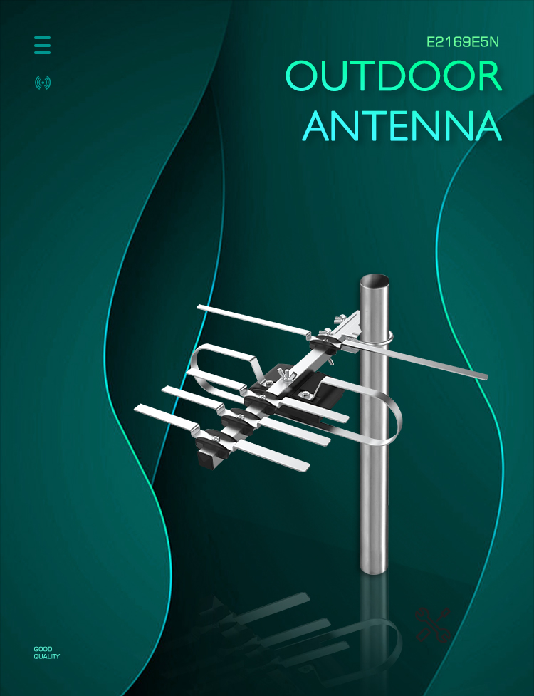 Outdoor antenna main unit and quality indicator