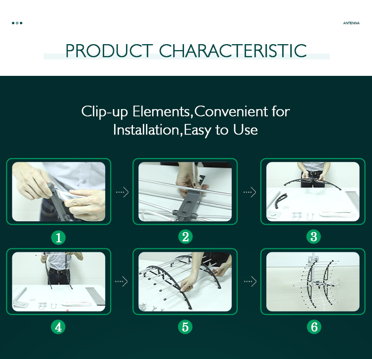 Clip-up elements for easy assembly