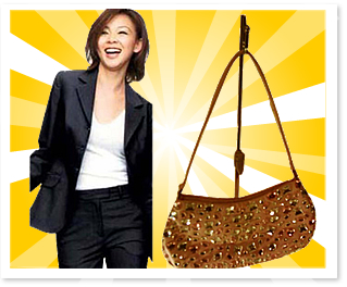 Beaded Crescent Shoulder Bag