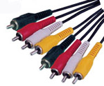 RCA Audio Video Cable, 4-Male to 4-Male
