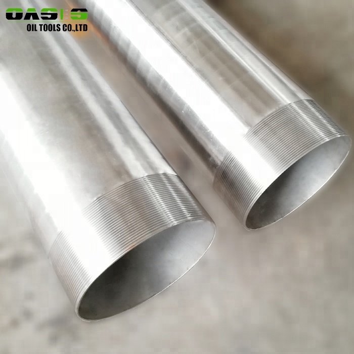 Austenitic stainless steel casing pipes stacked