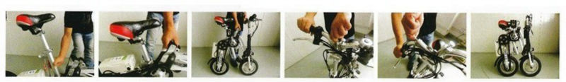 Folding process of the electric bicycle
