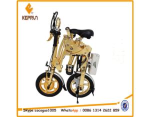 Side profile of the motorized bicycle