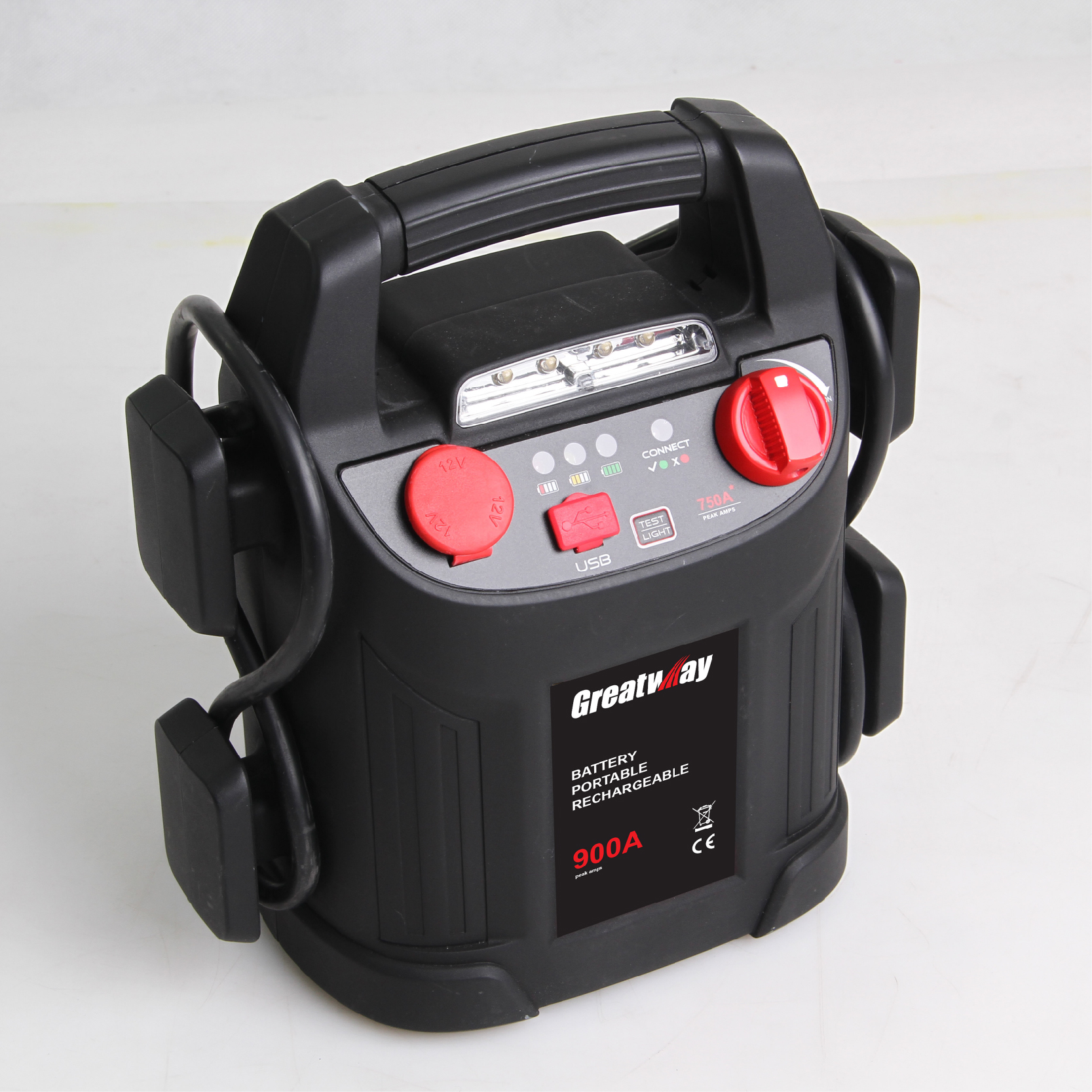 Auto battery jump starter emergency power station pack with Air compressor Tire inflator - Image 2