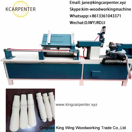 Auto feeding full automatic wooden handle making cnc lathe machine - Image 3