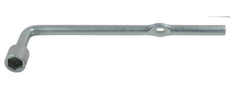 L-Shaped Lug Wrench with Hexagonal Socket