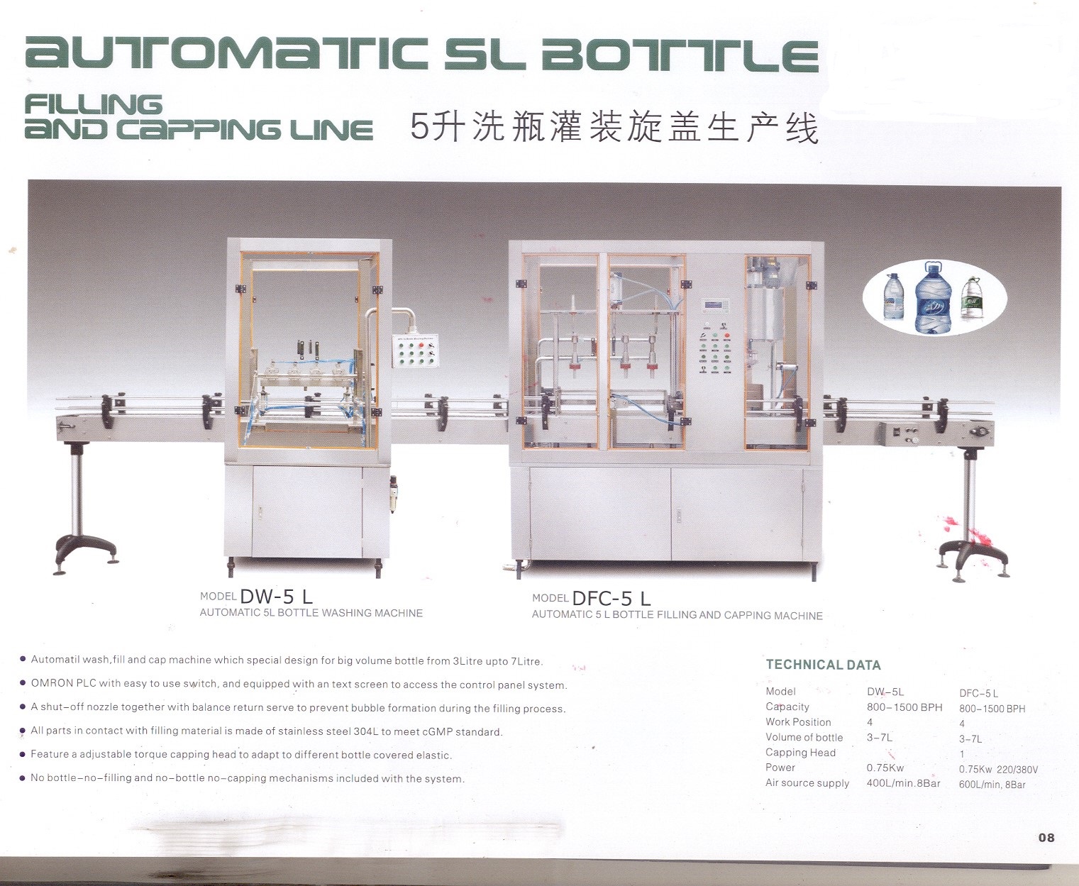 AUTOMATIC 5L BOTTLE FILLAND CAPPING LINE - Image 2