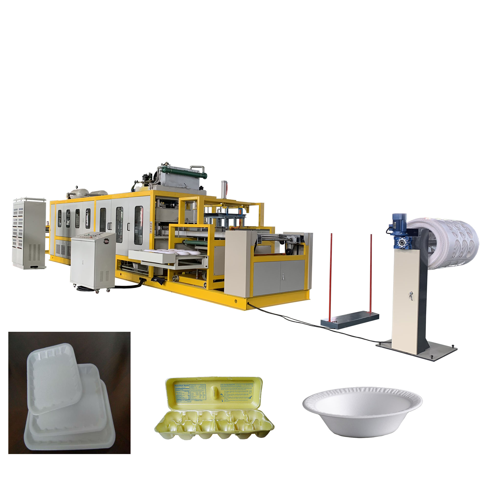 Automatic foam lunch box vacuum forming and cutting integrated machine - Image 2