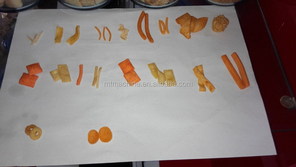 Assorted fried snack shapes