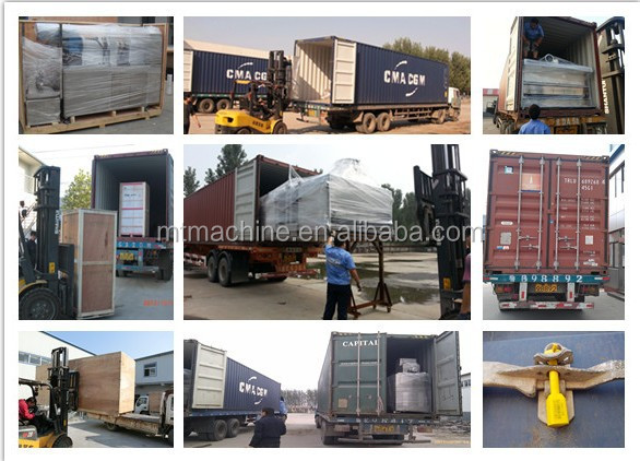 Industrial snack machine shipping preparation