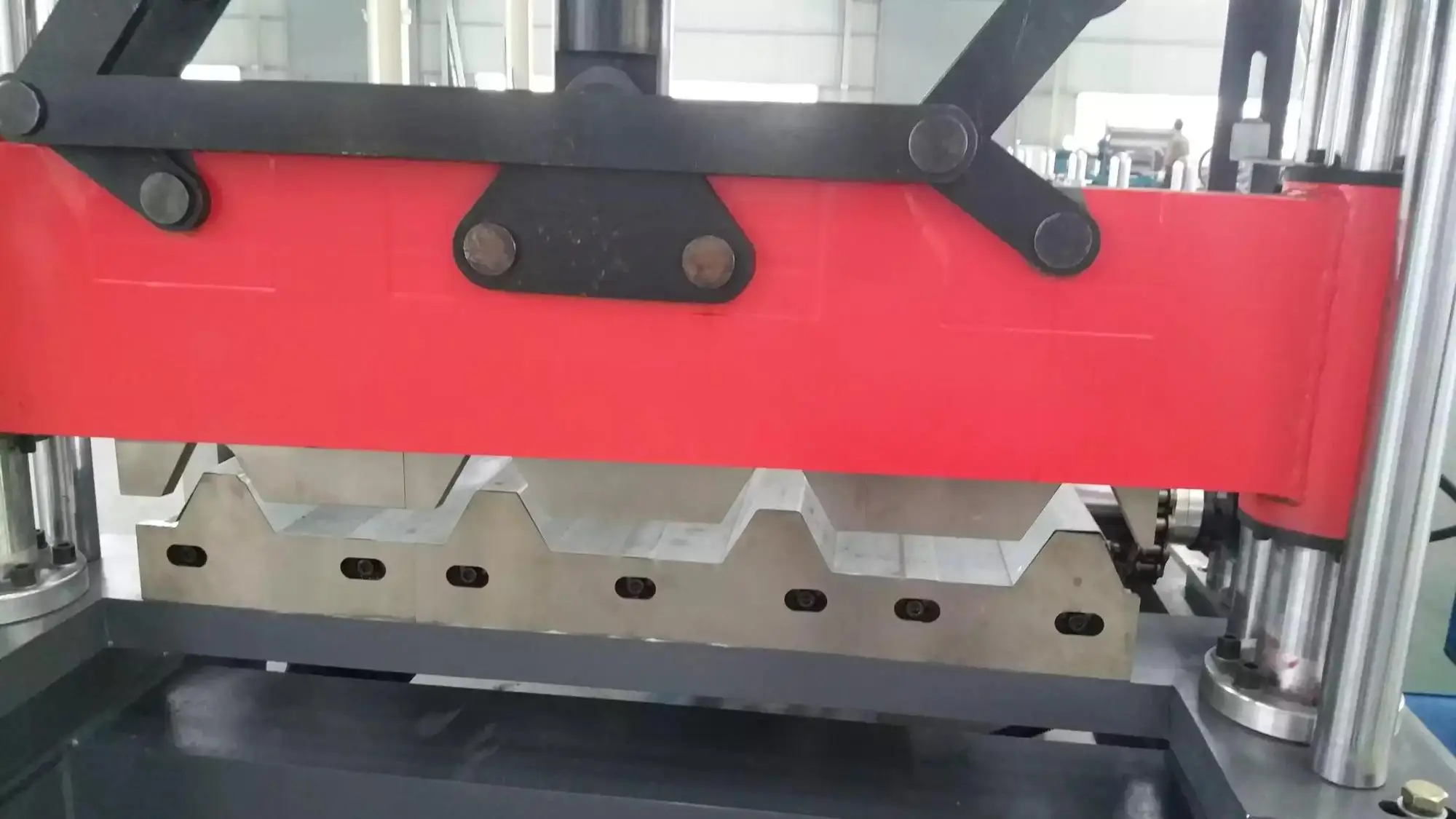 Close up of forming rollers