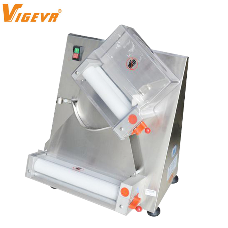 Automatic pizza dough presser for consistent dough thickness