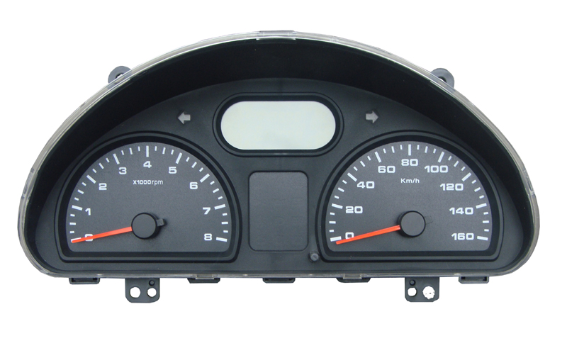 Automotive Instrument Cluster with Speedometer and Tachometer