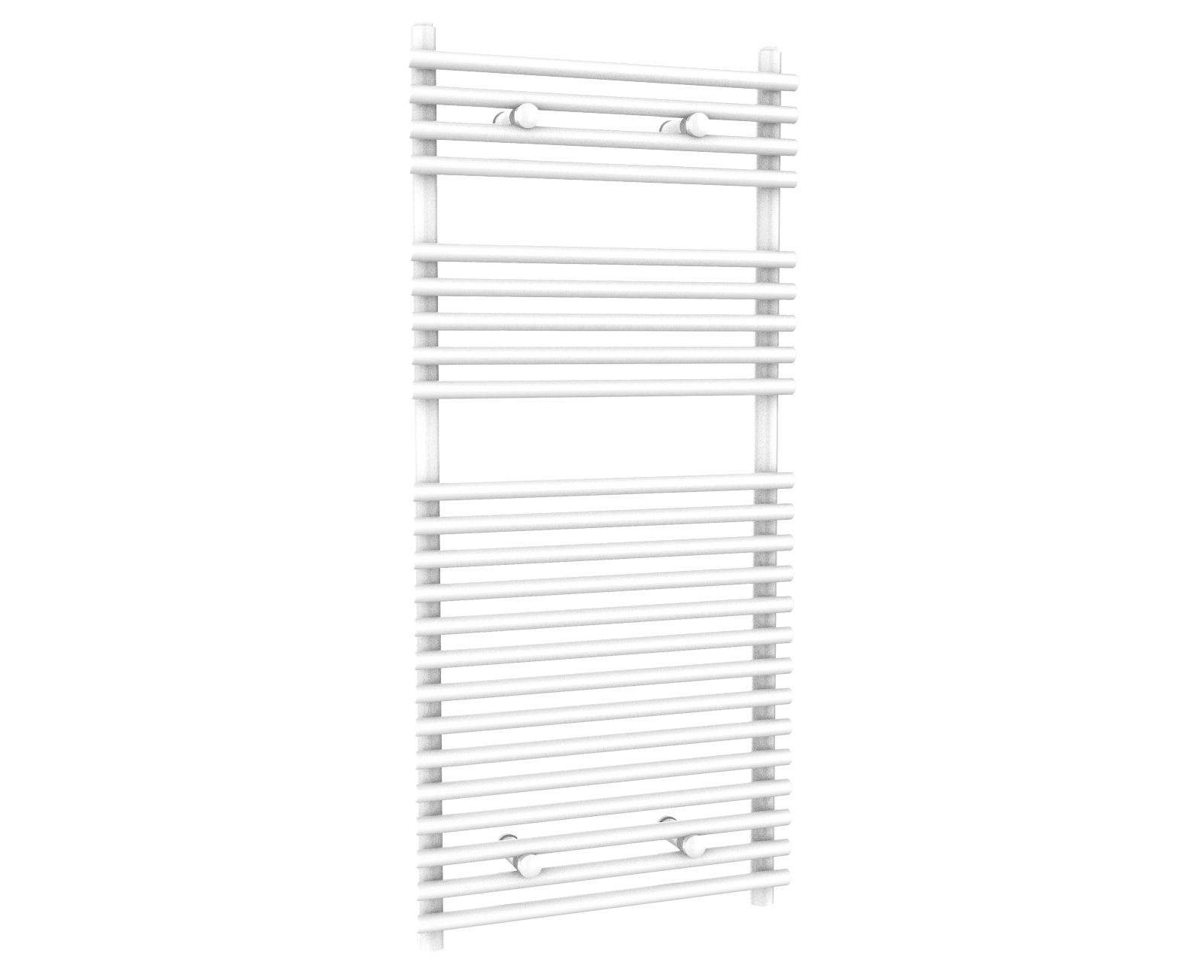 White Powder Coated Hydronic Towel Radiator