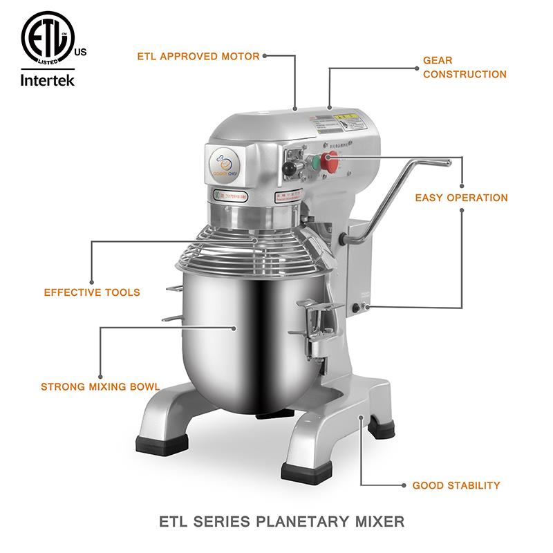 Internal gear construction and motor assembly of the planetary mixer