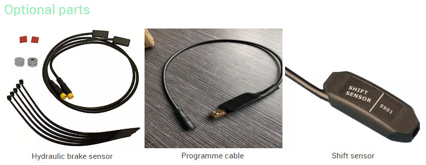 Optional e-bike kit components
