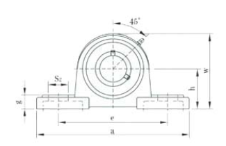 Pillow Block Ball Bearing Unit with Cast Iron Housing