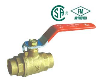 Brass Ball Valve with Red Handle