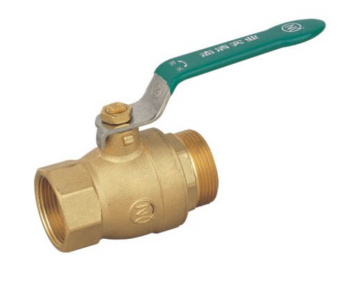 Brass Ball Valve with Green Lever